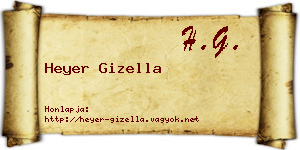 Heyer Gizella névjegykártya